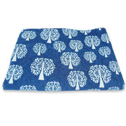 Indigo Tree Of Life Block Printed Natural Cotton Fabric - Craft Jaipur